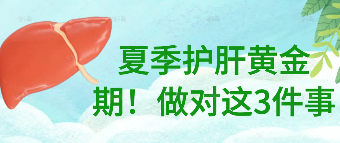 夏季护肝黄金期！做对3件事，远离肝病、气色翻倍